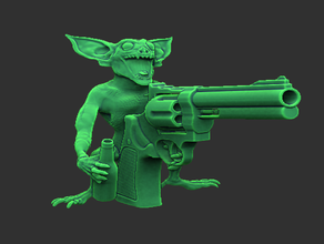 goblin silahı bira cin silah revolver shadowrun 3d print model - Mito3D