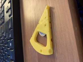 cheese bottle opener swiss 3d print model - Mito3D
