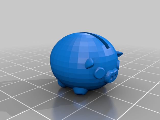 porcelet de la banque pièce monnaie mignon penny piggy petit cochon tirelire en forme 3D print model - Mito3D