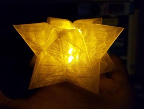 estrela de suporte vela tealight - remix mais profundo 3d print model - Mito3D