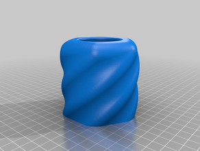 twisted porte-bougie 3d print model - Mito3D