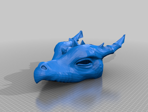 Drachen-Maske Kinder dragon halloween Maske 3d print model - Mito3D