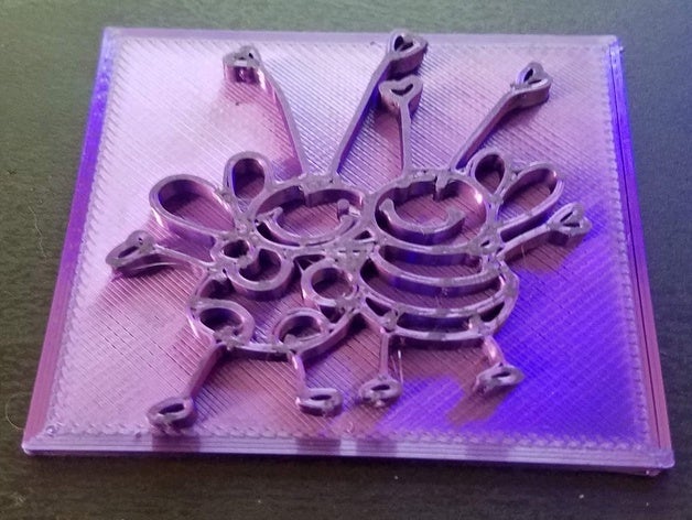 ape timbro con inchiostro bee l'inchiostro 3D print model - Mito3D