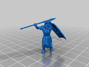 fallout rpg - caesar legion legionaires spears ad shields miniature 3d print model - Mito3D