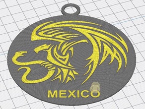 méxico águila ornamento de 2019 adorno navidad eagle los adornos 3d print model - Mito3D