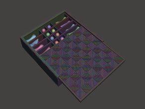 tabuleiro de xadrez conjunto homens caixa - dupla face texturizado xadrez, a única cor impressão 3d print model - Mito3D