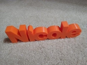 nicole 3d nome nomes nikky 3d print model - Mito3D
