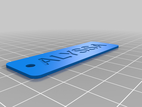 alyssakeychain personalizado 3d print model - Mito3D