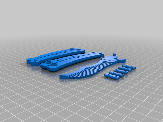 cs go butterfly knife 3D print model - Mito3D