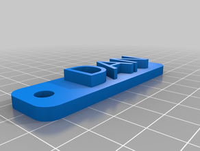 dan personalizado simple llavero 3d print model - Mito3D