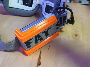 battery holder fatshark lipo strap 3d print model - Mito3D