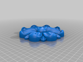 Blumen-rosette 3d print model - Mito3D