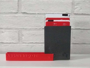 pop-up de la tarjeta monedero caja el titular cartera credito crédito estuche para tarjetas minimalista billetera 3d print model - Mito3D