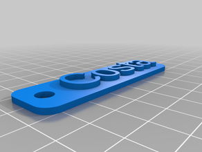 costa-chave de cadeia personalizado 3d print model - Mito3D