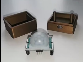 pir case - motion detector wall mounted arduino diy electronics enclosure sensor 3d print model - Mito3D