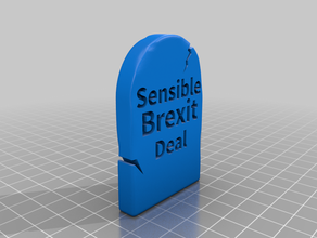 sensible brexit deal grave stone halloween customized 3d print model - Mito3D