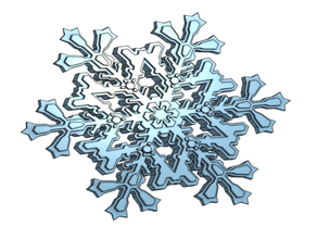 snow crystal snowflake flake 3d print model - Mito3D
