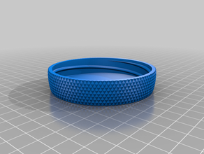 il mio personalizzata del contenitore coperchio zigrinato su misura 3d print model - Mito3D