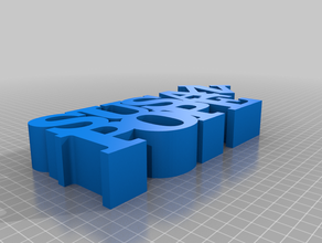 meu personalizados variável word escultura personalizado 3d print model - Mito3D