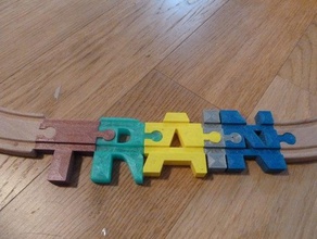 train track letters brio lillabo compatible 3d print model - Mito3D