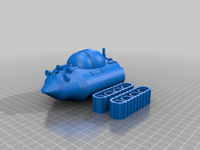 2 lugares tanque exploração panzer scifi 3d print model - Mito3D