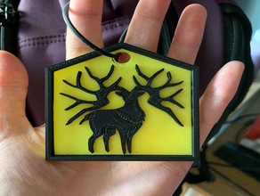 fire emblem three houses golden deers backpack tag 3d print model - Mito3D