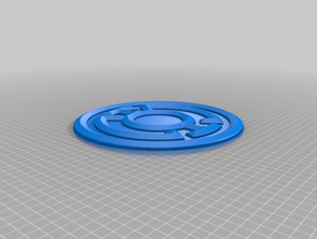 blue lantern corps emblem scfi comics dc green 3d print model - Mito3D