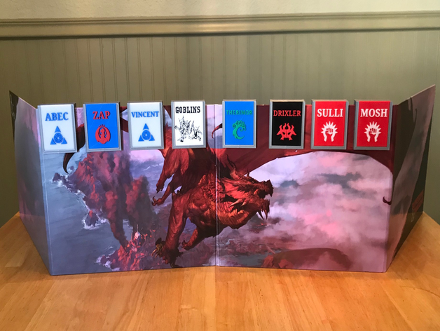 d&d dm screen initiative trackers supportless modular dnd tracker tracking 3D print model - Mito3D