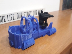 supportless laser cat benchy 28mm bency boat kitten kitty navy ship space tug wargame water 3d print model - Mito3D