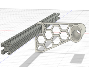 v-rail único braço de spool titular 3d print model - Mito3D