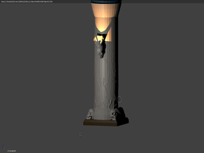 donjon crâne pilier de la torche logement colonne donjons dragons décor terrain pathfinder wargame 3d print model - Mito3D