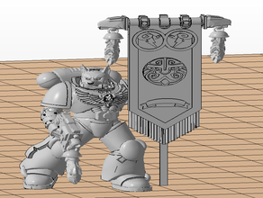 wolfed Träger banner space wolves warhammer 40k wh40k 3d print model - Mito3D
