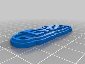 my customized multiline tag keychain evelin 3d print model - Mito3D