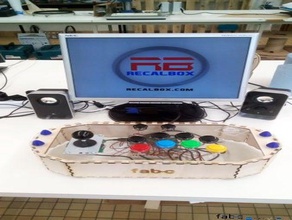 portable jeu d'arcade à la charge d arcade joystick raspberry pi 3d print model - Mito3D