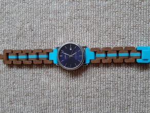 Uhr Armband ender 3 Mode funktionell ist link multimaterial Gurt Zeit Holz 3d print model - Mito3D