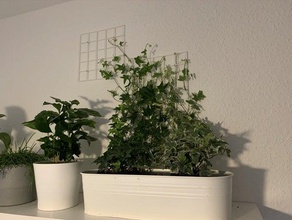 planta de grade befeuchten efeu grelha pflanze rankhilfe parede montagem na varinha wandhalter 3d print model - Mito3D