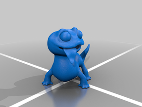 lagarto congelado 2 anna azul lindo de disney elsa gecko feliz poco 3d print model - Mito3D