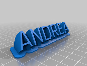 andrea customized 3d print model - Mito3D