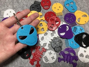 kafatası Anahtarlık tinkercad Cadılar Bayramı zincir eunny anahtar 3d print model - Mito3D