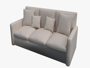 couch furniture home miniature sofa 3d print model - Mito3D