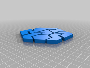 hexagon puzzle gioco esagono di tabella 3d print model - Mito3D
