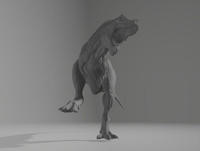 t-rex 02 Aktion 3d print model - Mito3D