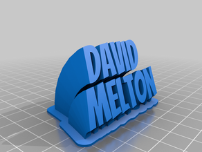 david melton personnalisé 3d print model - Mito3D