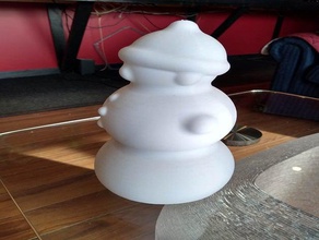 sevimli kardan adam büyük Noel asmak hat mod süs tek küçük ağaç vazo kış 3d print model - Mito3D