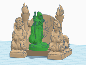 sphinx şeytan melek 28 mm oyun tahta 3d print model - Mito3D