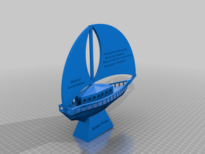 lords mercy sail boat 3d printing bible sailboat 3d print model - Mito3D