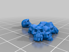 ork skull pile 40k warhammer 3d print model - Mito3D