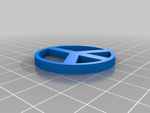 my customized groovy peace sign 3d print model - Mito3D