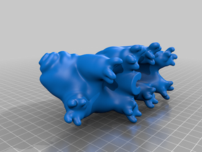 suction cup tardigrade arthropod biology microbiology waterbear 3d print model - Mito3D