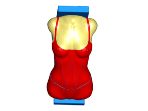 sexy female torso shelf bracket nuclear tape mount support 3d print model - Mito3D